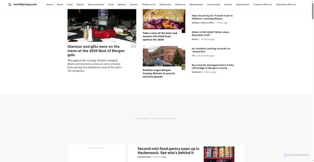 Security scan screenshot of https://www.northjersey.com