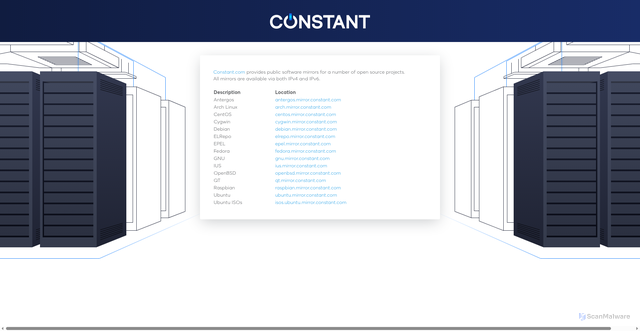 Security scan screenshot of https://mirror.constant.com