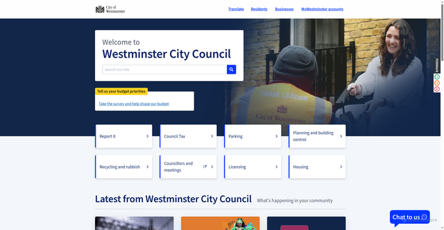 Security scan screenshot of https://westminster.gov.uk