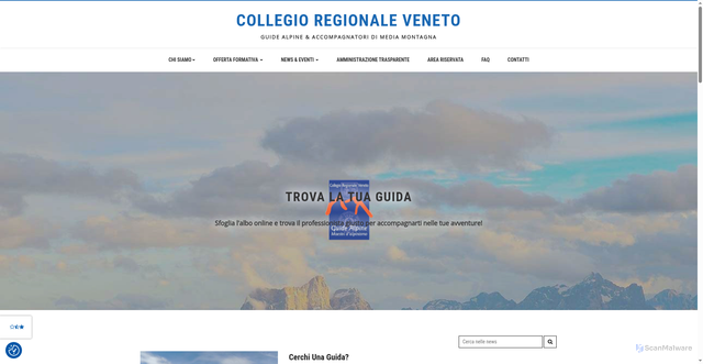 Security scan screenshot of https://www.guidealpineveneto.it/index.php