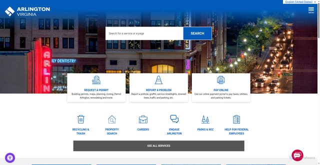 Security scan screenshot of https://www.arlingtonva.us/