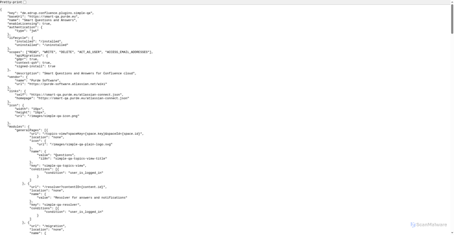 Security scan screenshot of https://smart-qa.purde.eu
