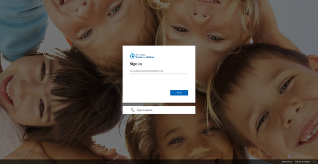 Security scan screenshot of https://centerforchildren-my.sharepoint.com