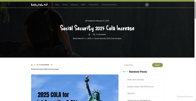 Security scan screenshot of https://bettykatonp.pages.dev/fzyh-social-security-2025-cola-increase-tfnab/