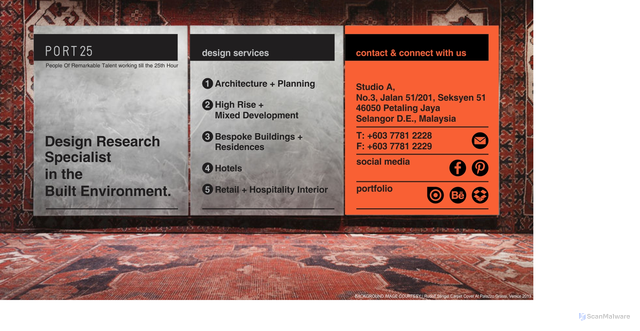 Security scan screenshot of https://port25.com.my