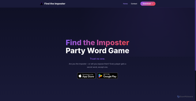 Security scan screenshot of https://imposter-app.com