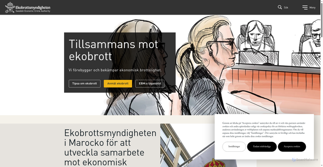 Security scan screenshot of https://www.ekobrottsmyndigheten.se/
