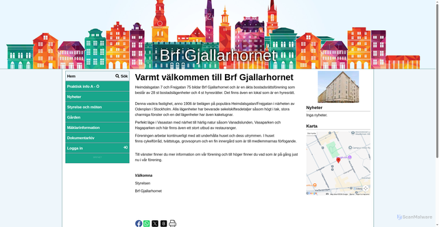 Security scan screenshot of https://brfgjallarhornet.se