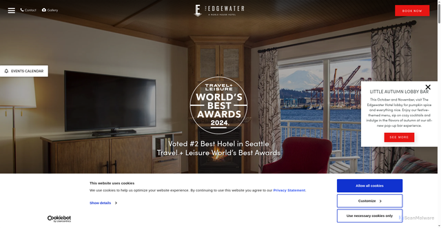 Security scan screenshot of https://www.edgewaterhotel.com/