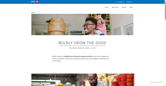 Security scan screenshot of https://our-impact.bmo.com/