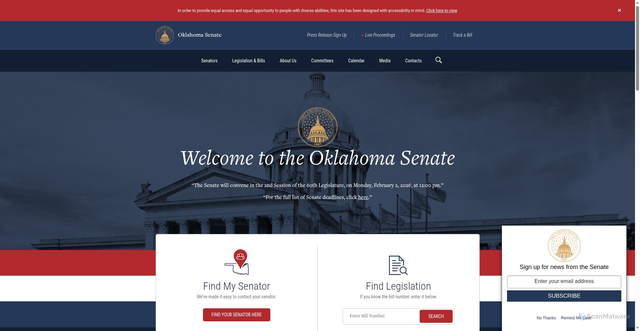 Security scan screenshot of https://oksenate.gov/