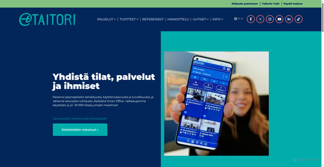 Security scan screenshot of https://taitori.fi