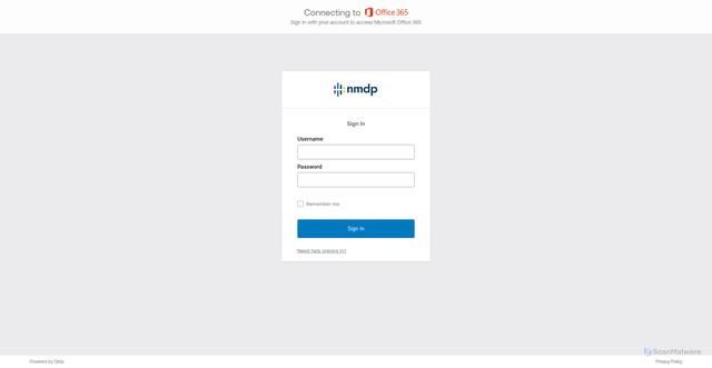 Security scan screenshot of https://nmdpbtm-my.sharepoint.com