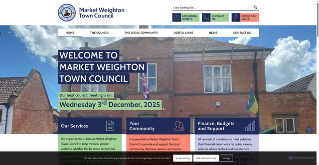 Security scan screenshot of https://marketweighton-tc.gov.uk/