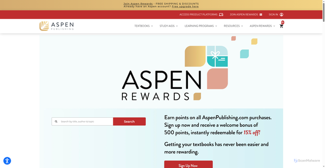 Security scan screenshot of https://aspenpublishing.com