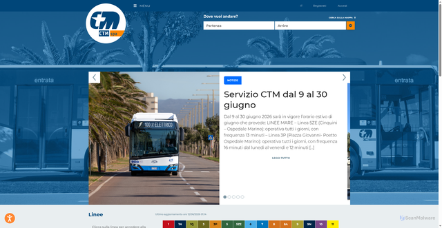 Security scan screenshot of https://www.ctmcagliari.it