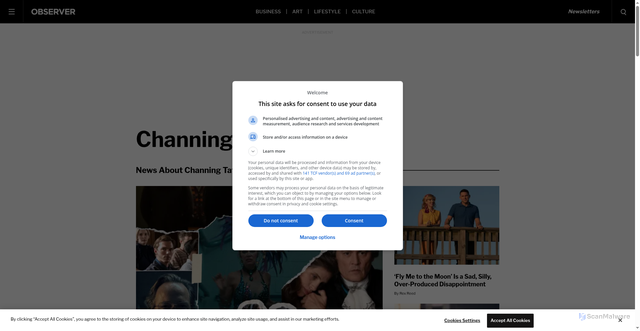Security scan screenshot of https://observer.com/person/channing-tatum/