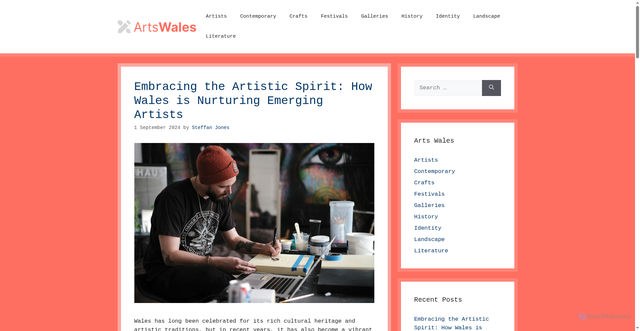 Security scan screenshot of http://www.artswales.org.uk/