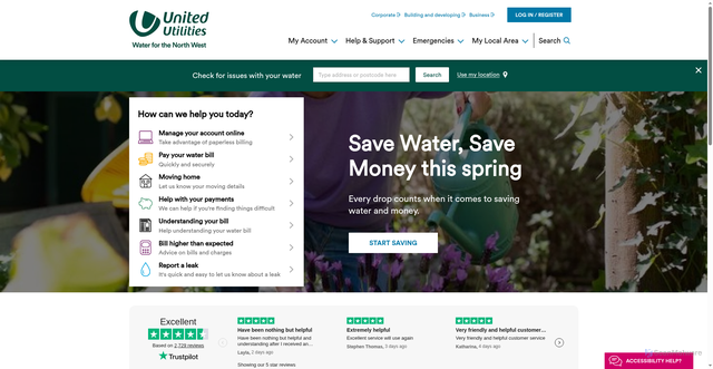 Security scan screenshot of https://www.unitedutilities.com