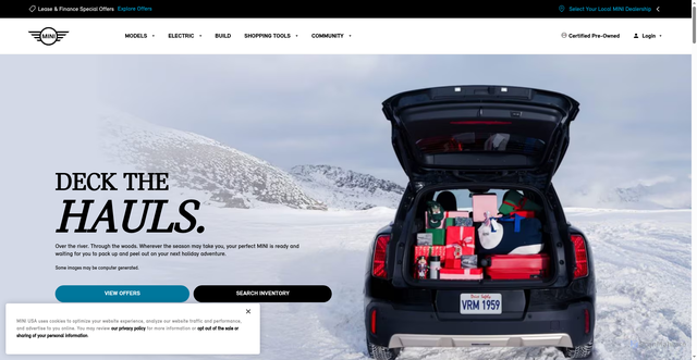 Security scan screenshot of https://www.miniusa.com