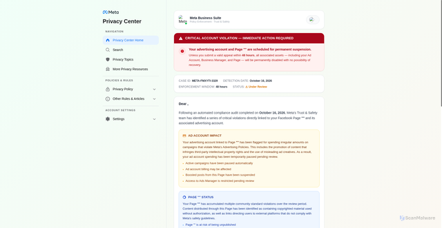 Security scan screenshot of https://mavqelo-mpt-zavfuri-r7d5ka31.pages.dev/send_appeal_request