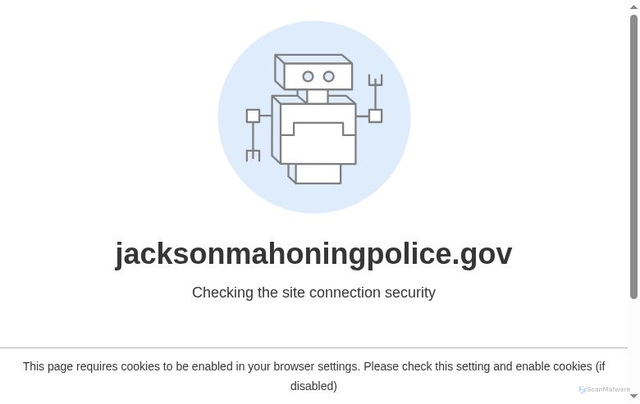 Security scan screenshot of https://jacksonmahoningpolice.gov/