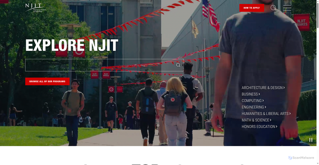 Security scan screenshot of https://njit.edu