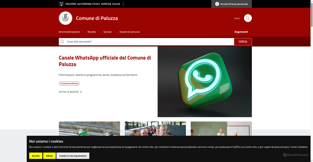 Security scan screenshot of https://www.comune.paluzza.ud.it