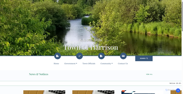 Security scan screenshot of https://townofharrisonmcwi.gov/