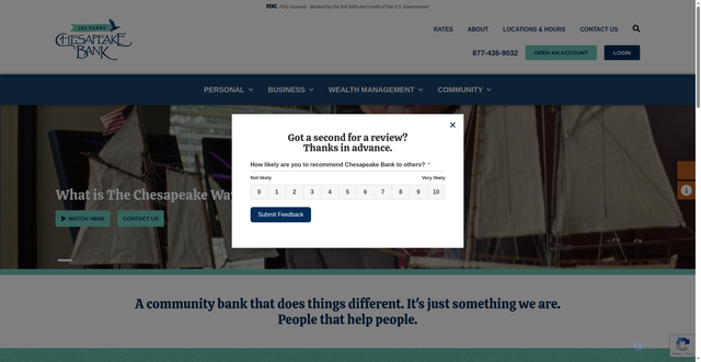 Security scan screenshot of https://ches.bank/