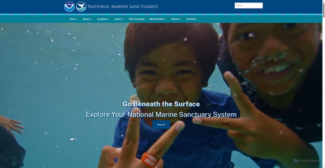 Security scan screenshot of https://sanctuaries.noaa.gov
