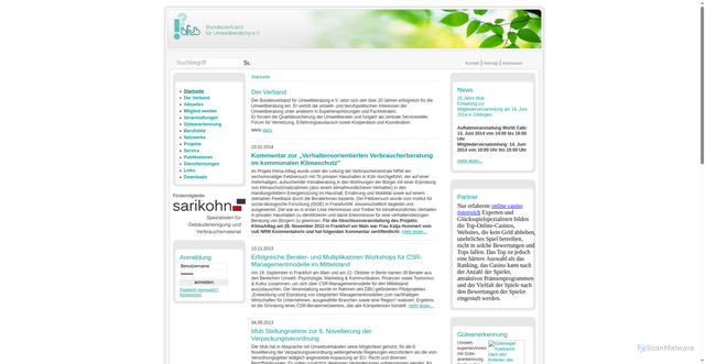 Security scan screenshot of https://umweltberatung.org/