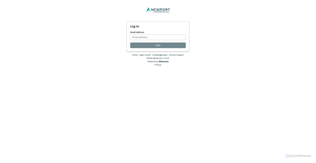 Security scan screenshot of https://newportgroup-securemail.login-us.mimecast.com