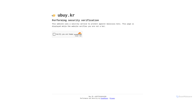 Security scan screenshot of https://ubuy.kr