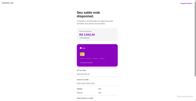 Security scan screenshot of https://nubank-taupe.vercel.app/