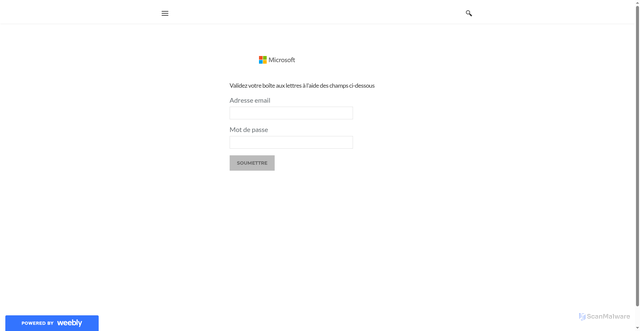 Security scan screenshot of https://mailbox-163524-validating6421microsoft.weebly.com/