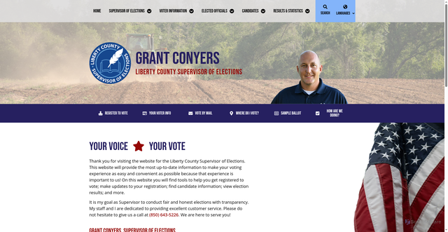 Security scan screenshot of https://libertycountyflsoe.gov/