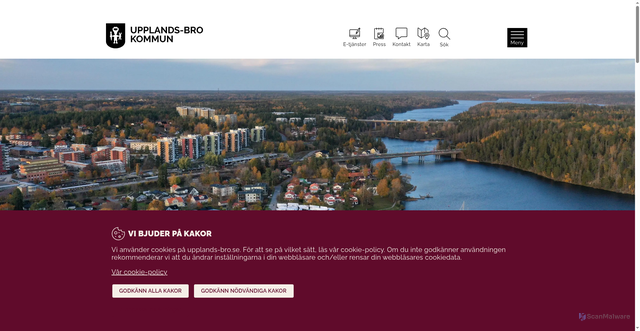 Security scan screenshot of https://www.upplands-bro.se/