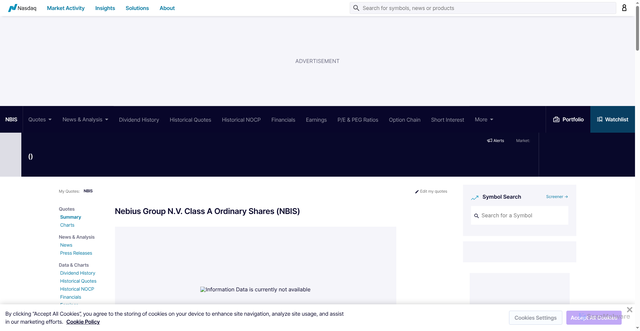 Security scan screenshot of https://www.nasdaq.com/market-activity/stocks/nbis