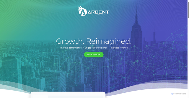 Security scan screenshot of https://theardent.group