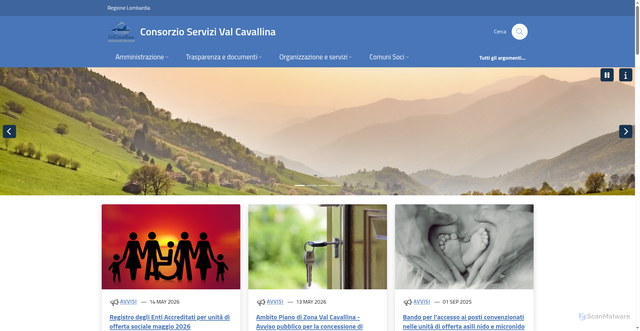 Security scan screenshot of https://www.consorzioservizi.valcavallina.bg.it