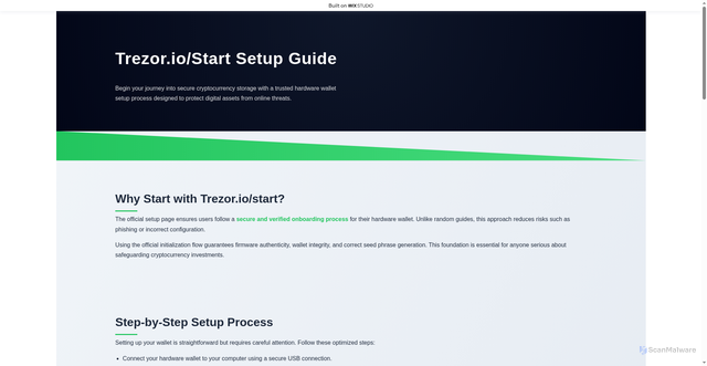 Security scan screenshot of https://startedtrezzo-io.wixstudio.com/us-en