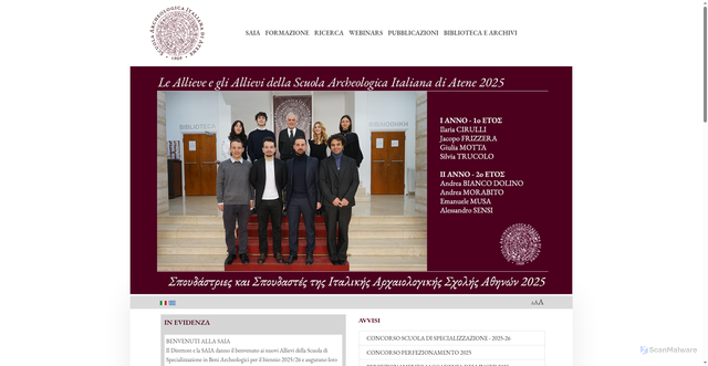 Security scan screenshot of https://scuoladiatene.it