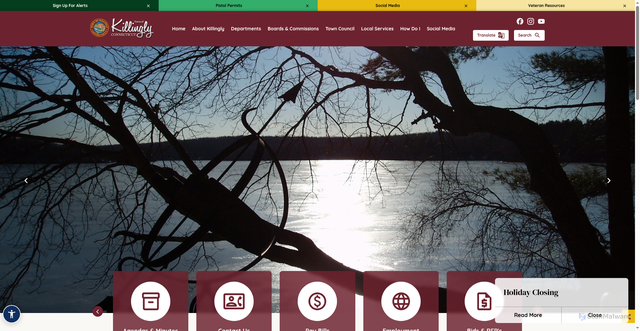 Security scan screenshot of https://killinglyct.gov/