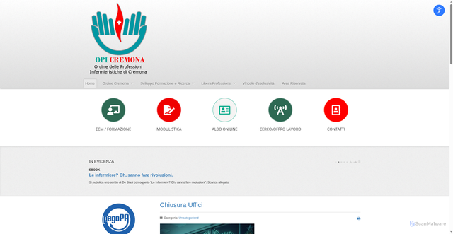 Security scan screenshot of https://www.opicremona.it/