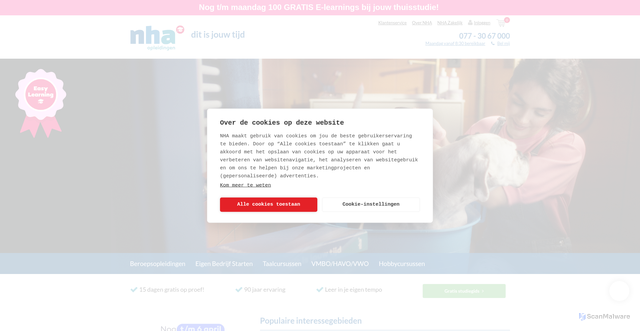 Security scan screenshot of https://nha.nl