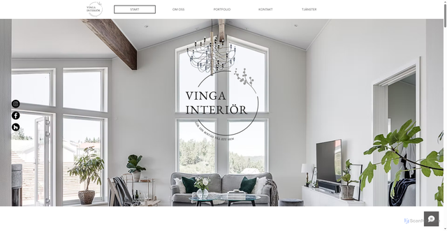 Security scan screenshot of https://vingainterior.se