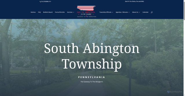 Security scan screenshot of https://southabingtonpa.gov/