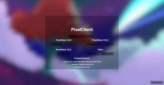 Security scan screenshot of https://pixelclient.xyz