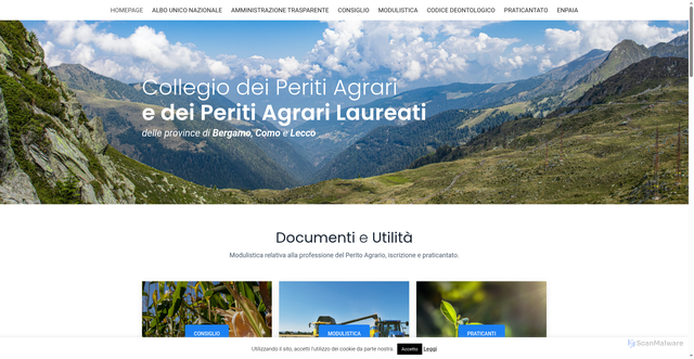 Security scan screenshot of https://www.peritiagraribergamocomolecco.it/wp/